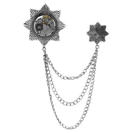 Star Medal Skeleton Pin