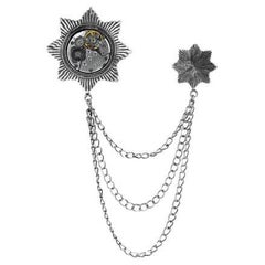 Star Medal Skeleton Pin