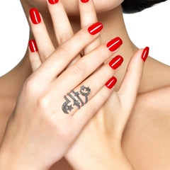 Star Moon Diamond Ring