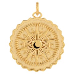 Stern & Mond-Anhänger aus 14K Gelbgold