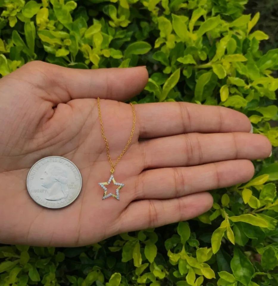 Star Necklace 14K Solid Gold Gold Chain Necklace Diamond jewelry Dainty Necklace
Light weight can be worn everyday

Additional information:
Condition: New with tags: A brand-new, unused, and unworn item (including handmade items) in the original