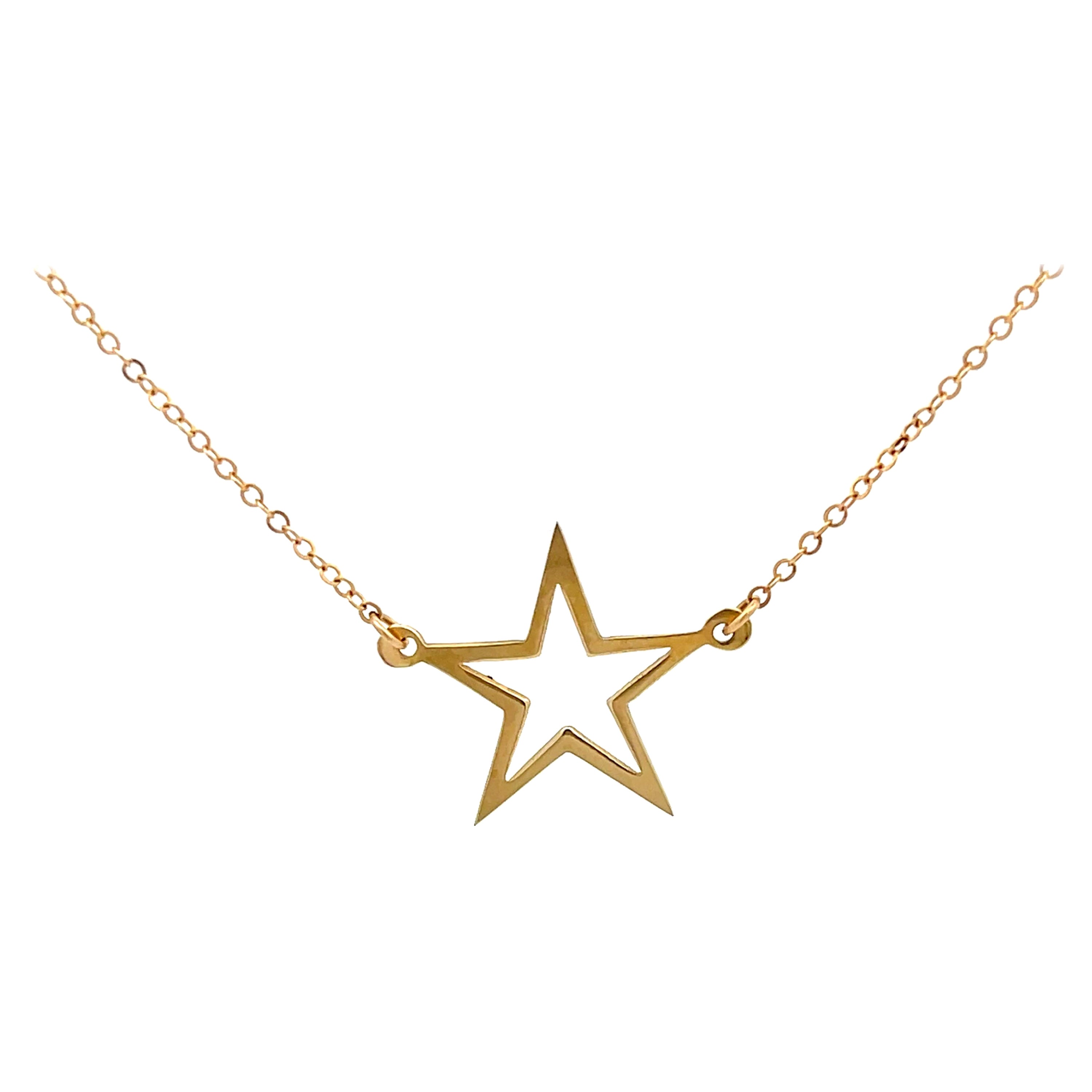 Collana Star in oro giallo 14k