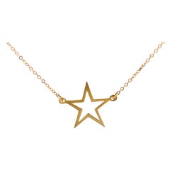 Collar Estrella en Oro Amarillo de 14k