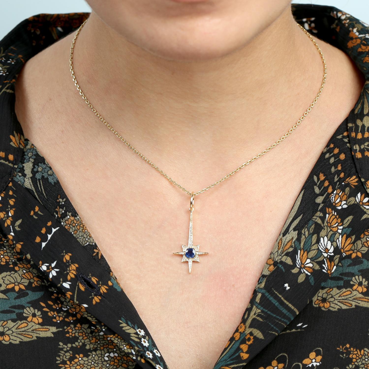 18KT:2.456g, D:0.17ct, Sapp:0.62ct, 42X18 MM