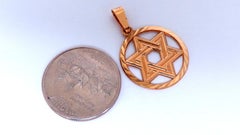 Star Of David 14kt gold Charm Pendant*
