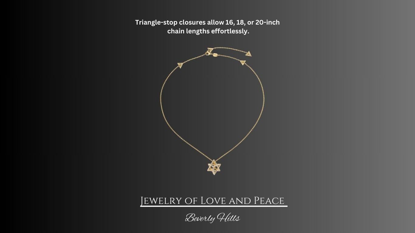 Embrace Luxury and Spirituality: 18K Yellow Gold Star of David Diamond Necklace by Merkaba Jewelry Beverly Hills.

Celebrate life’s most precious moments with the 18K Yellow Gold Star of David Diamond Necklace by Merkaba Jewelry Beverly Hills. This