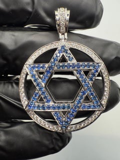 Pendentif en diamant étoile de David or 18KT