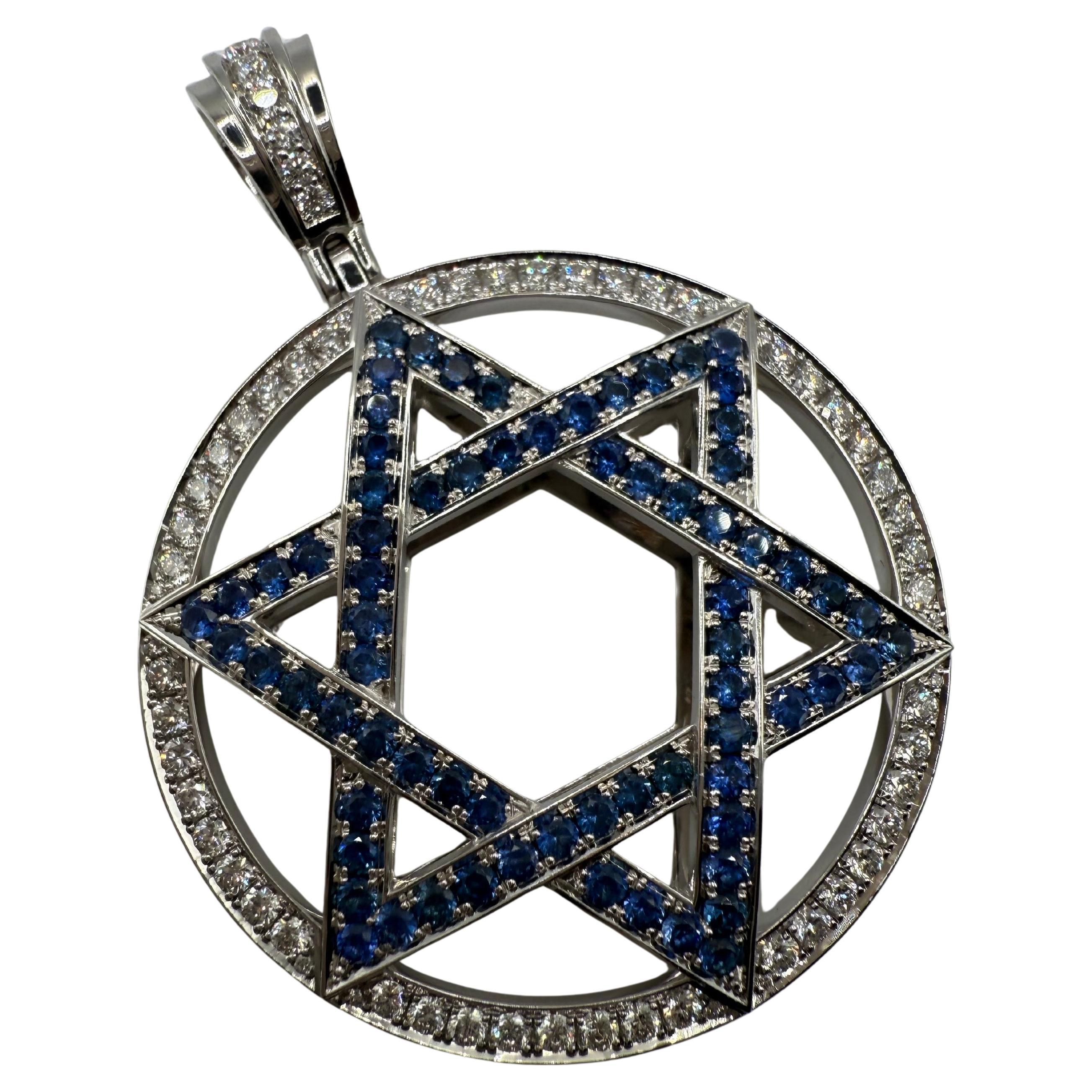 Stern von David Diamant Anhänger 18KT Gold