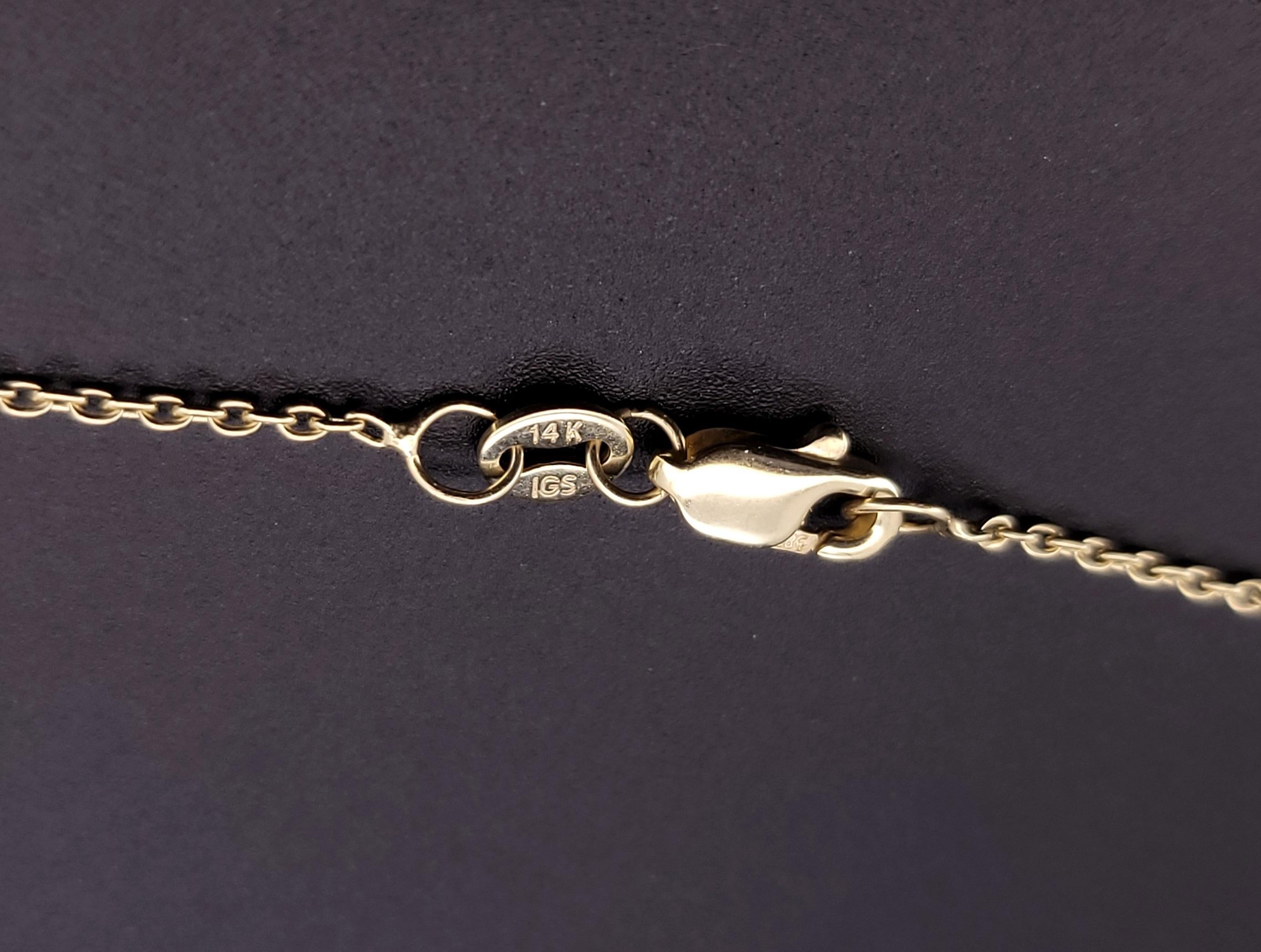 Étoile de David en Israël  Pendentif en or jaune 14 carats avec diamants et émail 18'' en vente 3