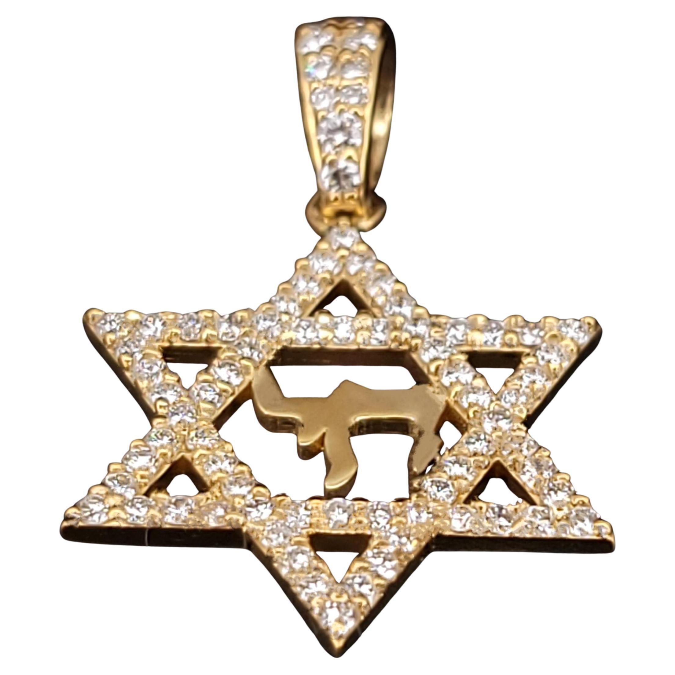 Star of David Pendant with Diamonds