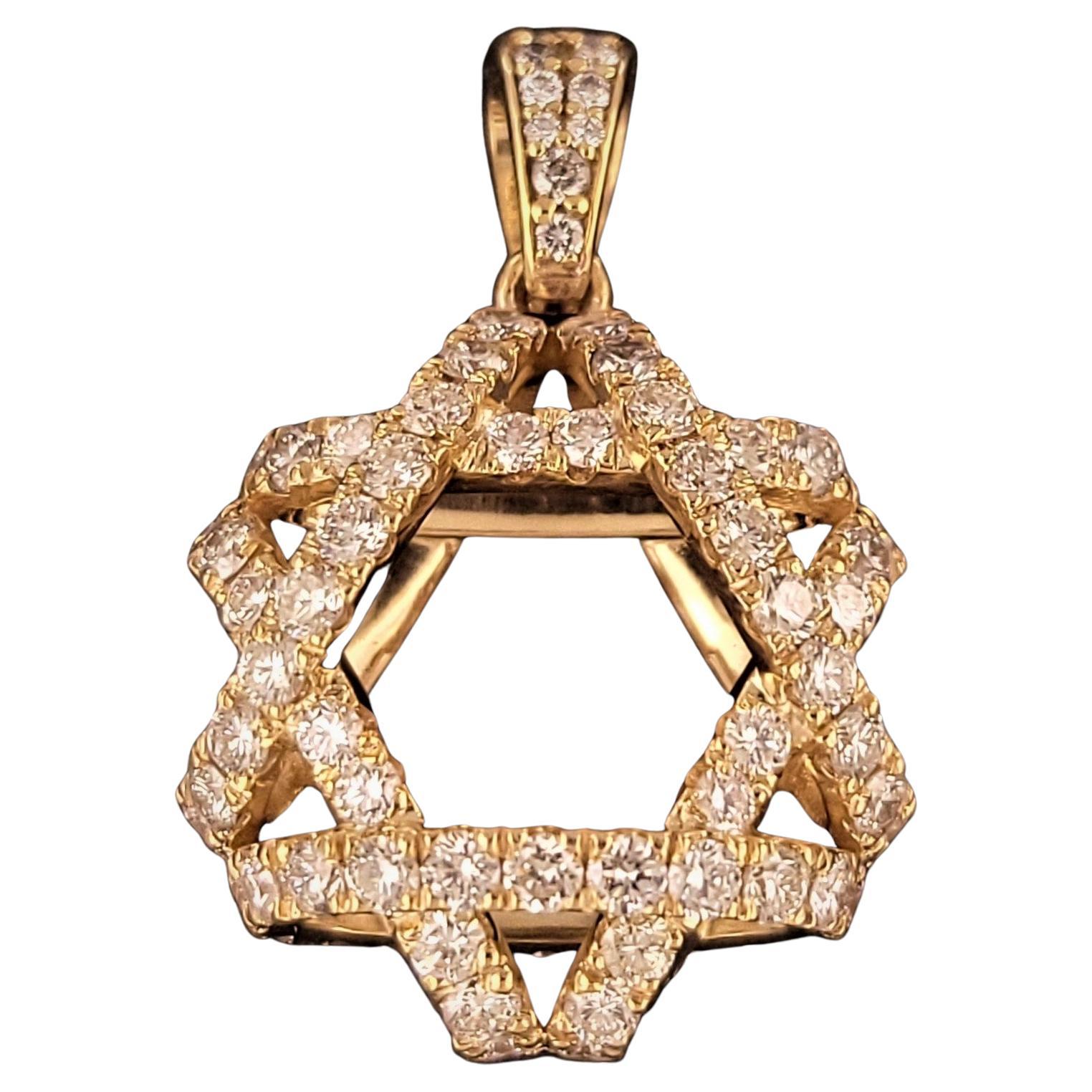 Star of David  pendant with diamonds