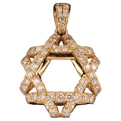 Star of David  pendant with diamonds