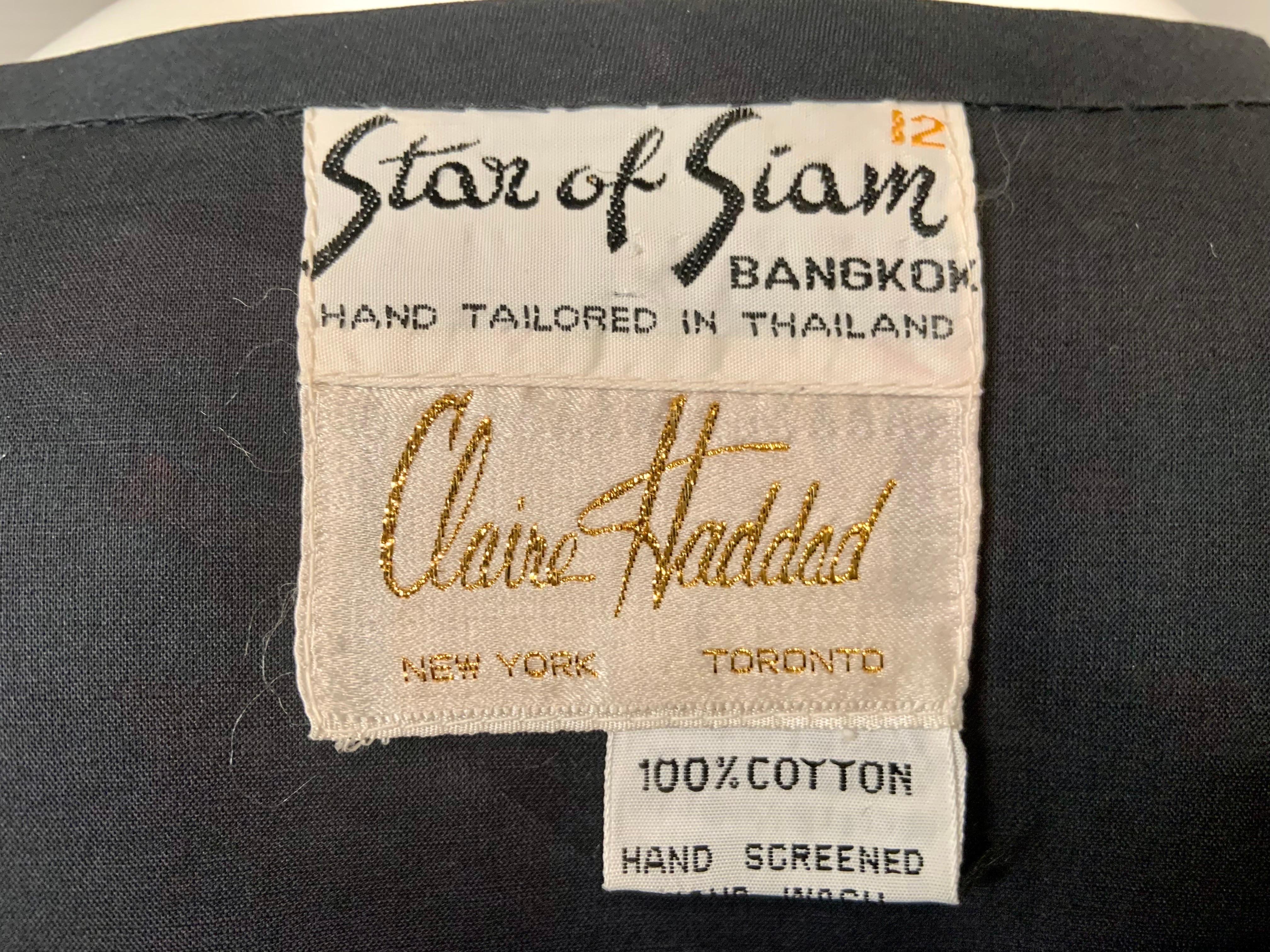 Spolverino Star of Siam con stampa a mano in cotone in vendita 2