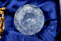 Uovo Faberge Stella del Nord in cristallo con uovo in argento placcato oro 5498