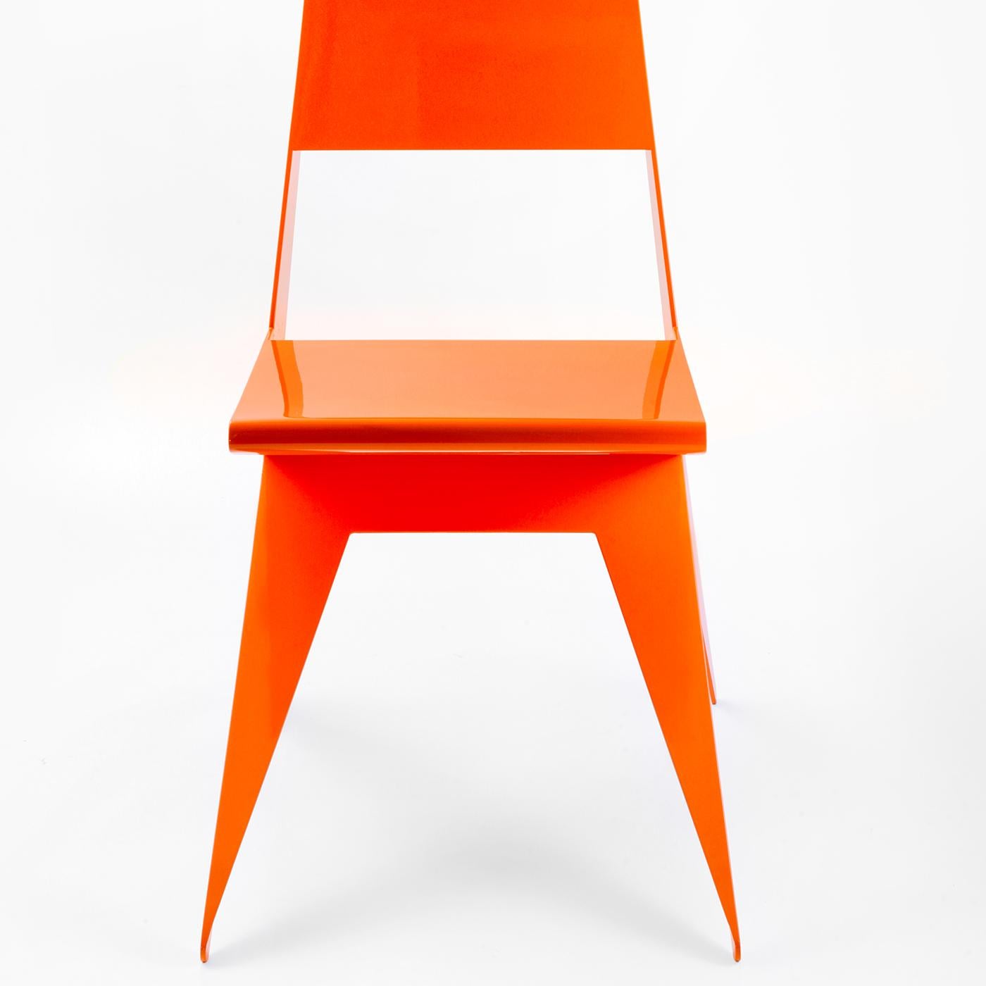 Italian Star Orange Chair by Antonio Pio Saracino