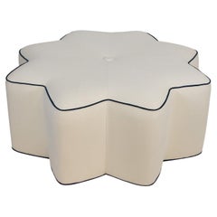 Star Ottoman in Fine Italian Brushed Cotton 48"