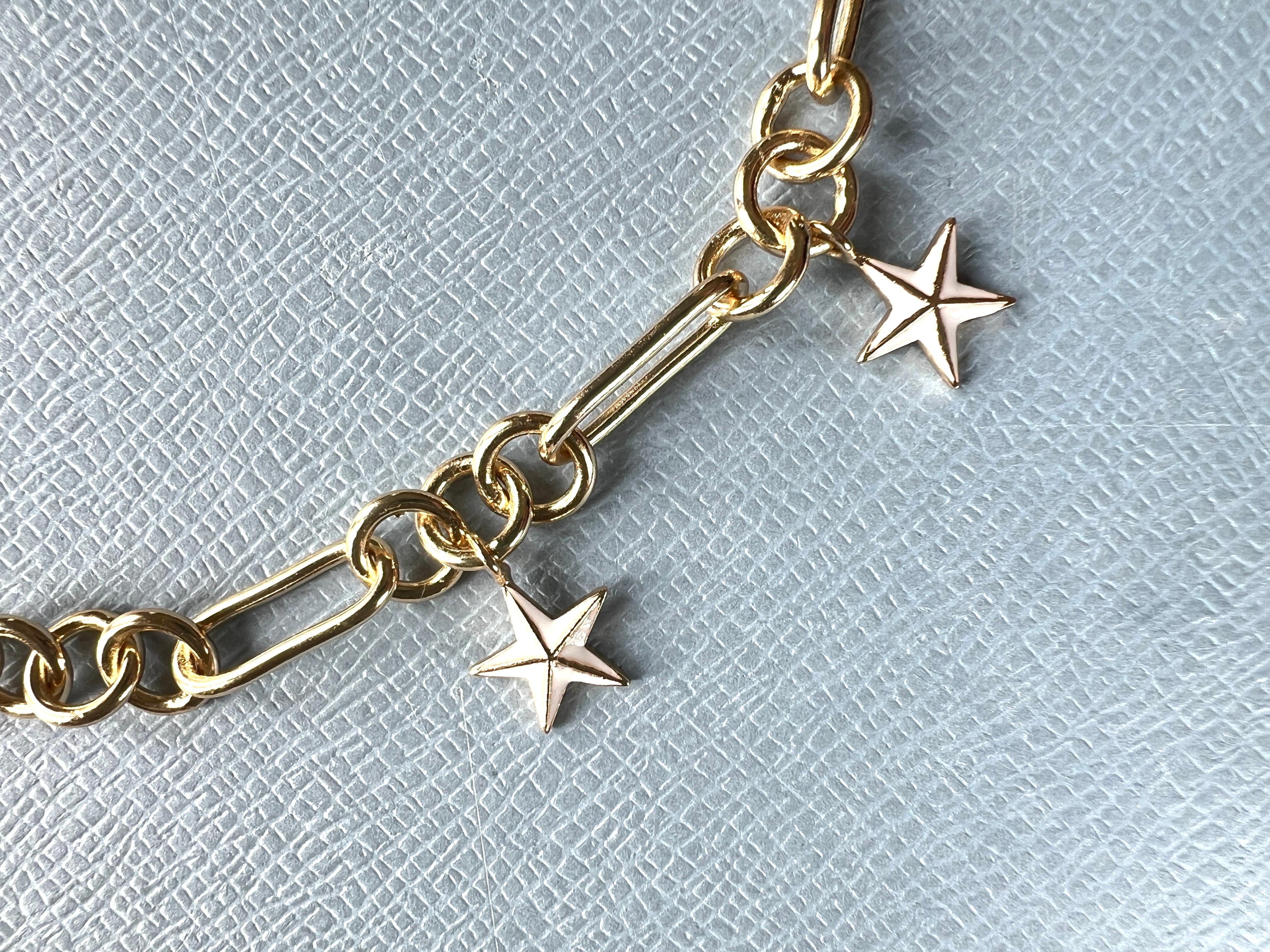 Collana con ciondolo a stella Choker Smalto bianco in vendita 2