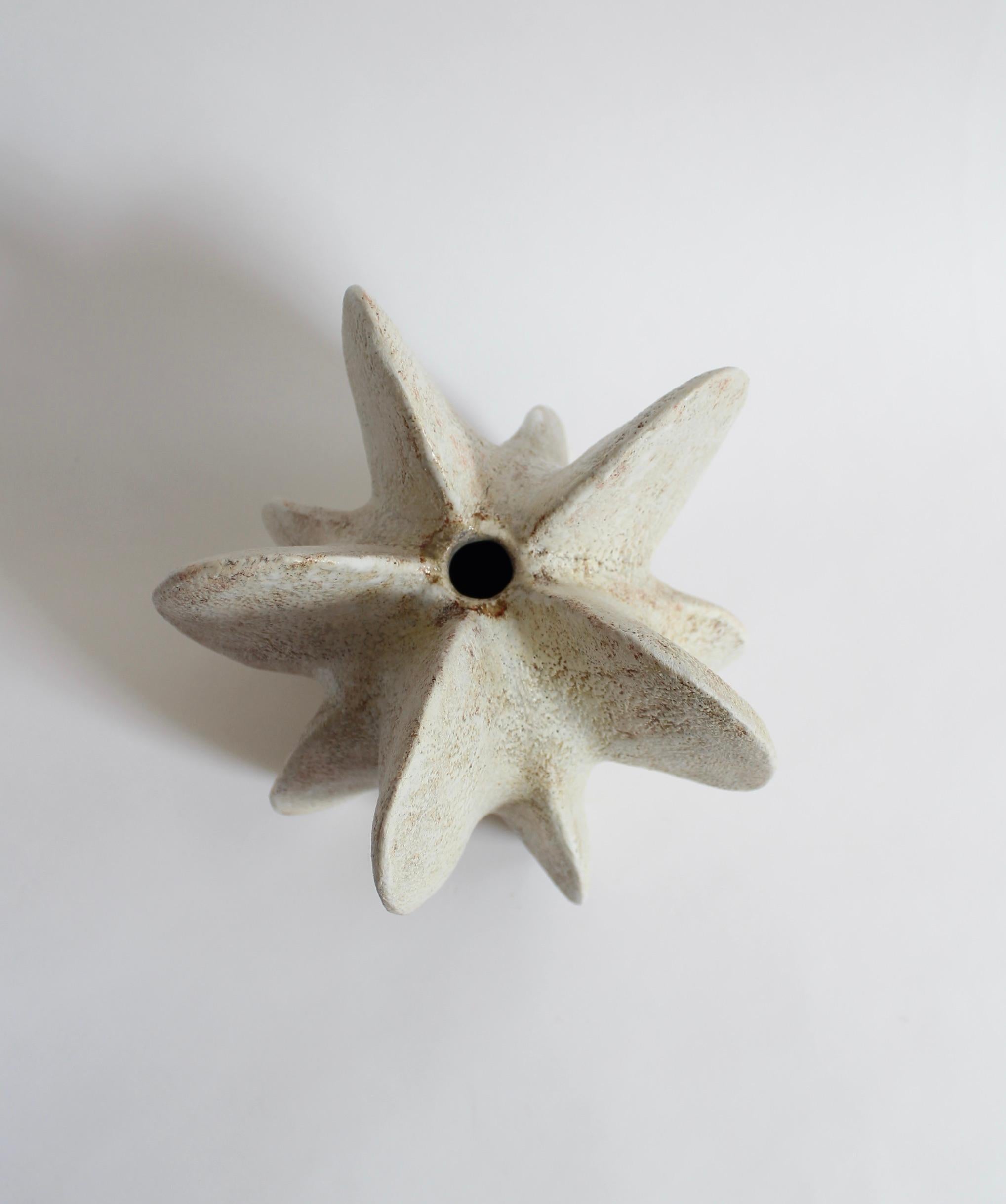 Ceramic Star Petal Gourd III by Julie Nelson For Sale