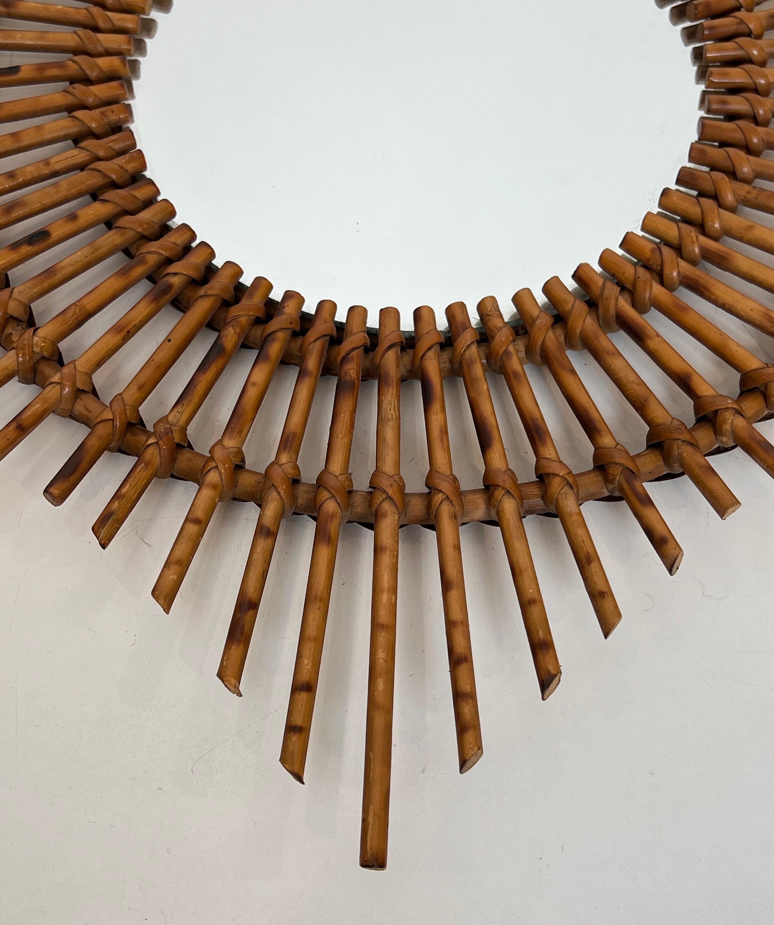 Star Rattan Mirror For Sale 5