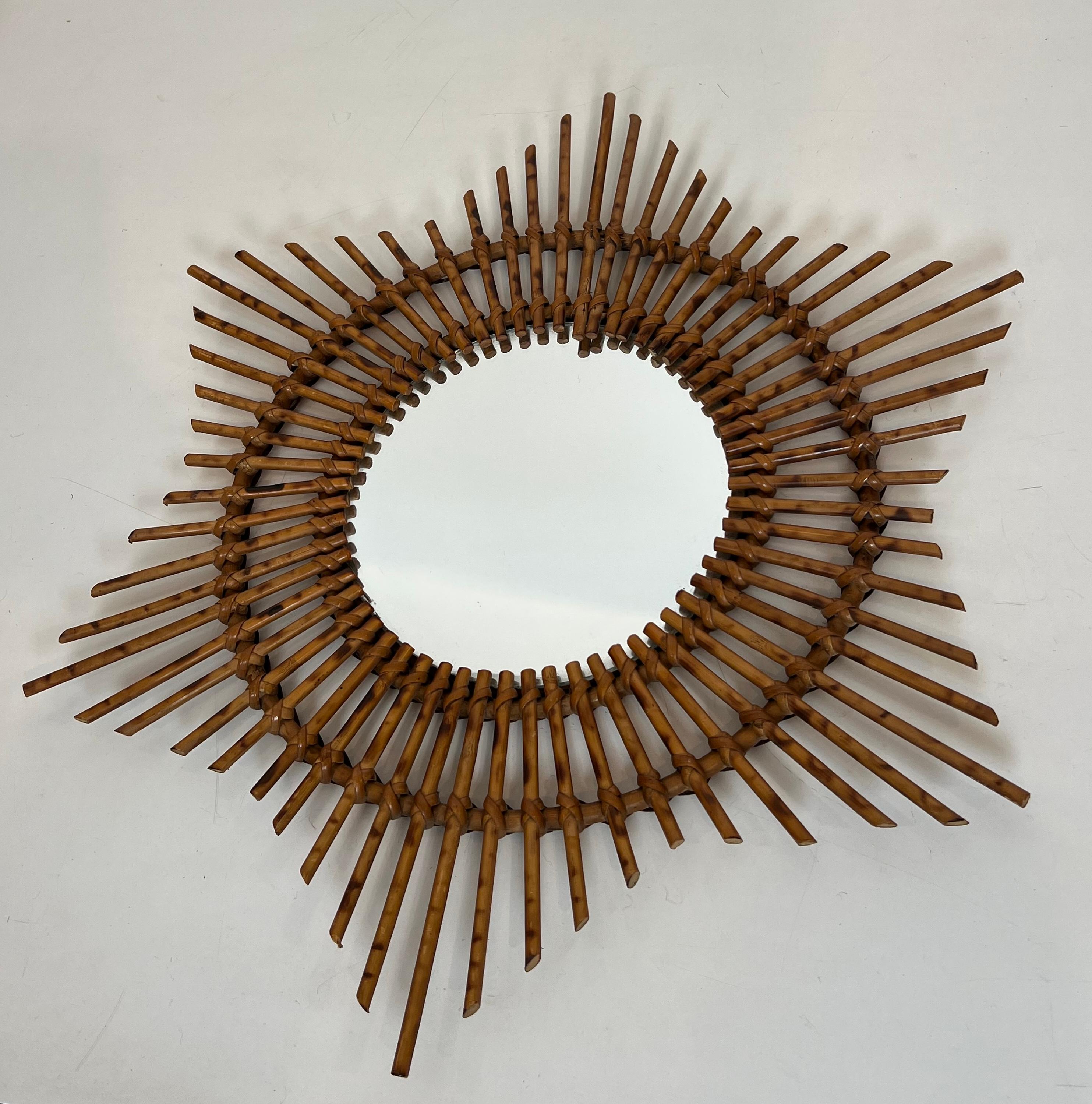 Star Rattan Mirror For Sale 6