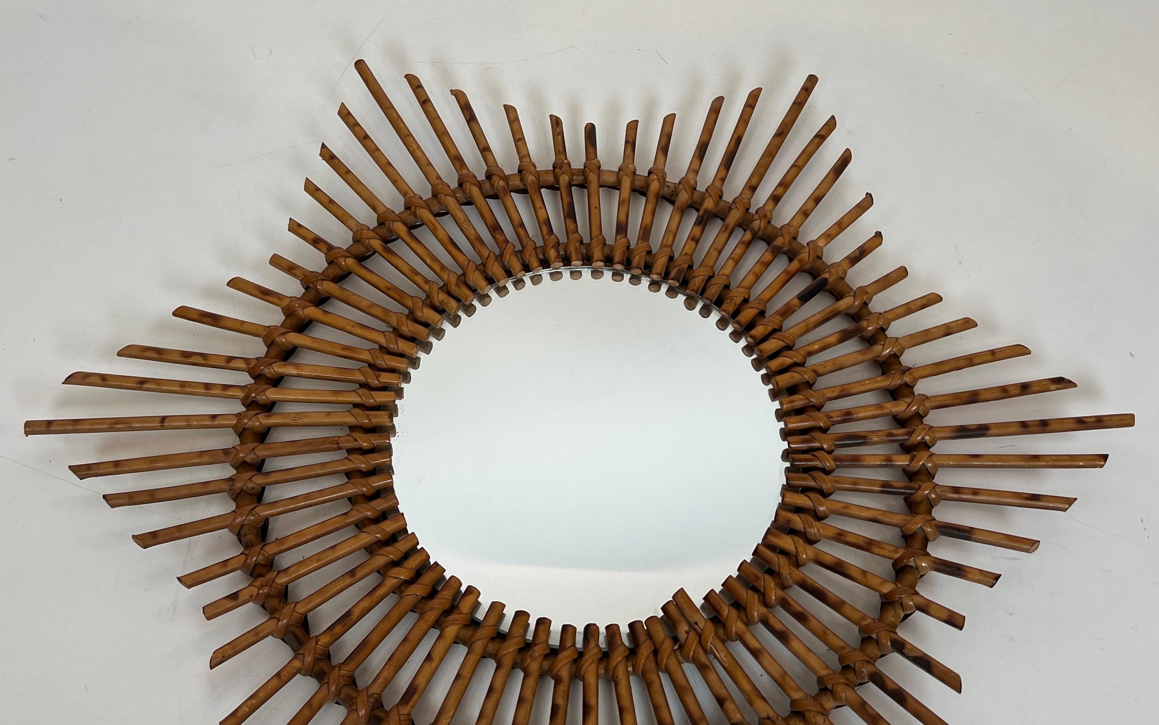 Star Rattan Mirror For Sale 7