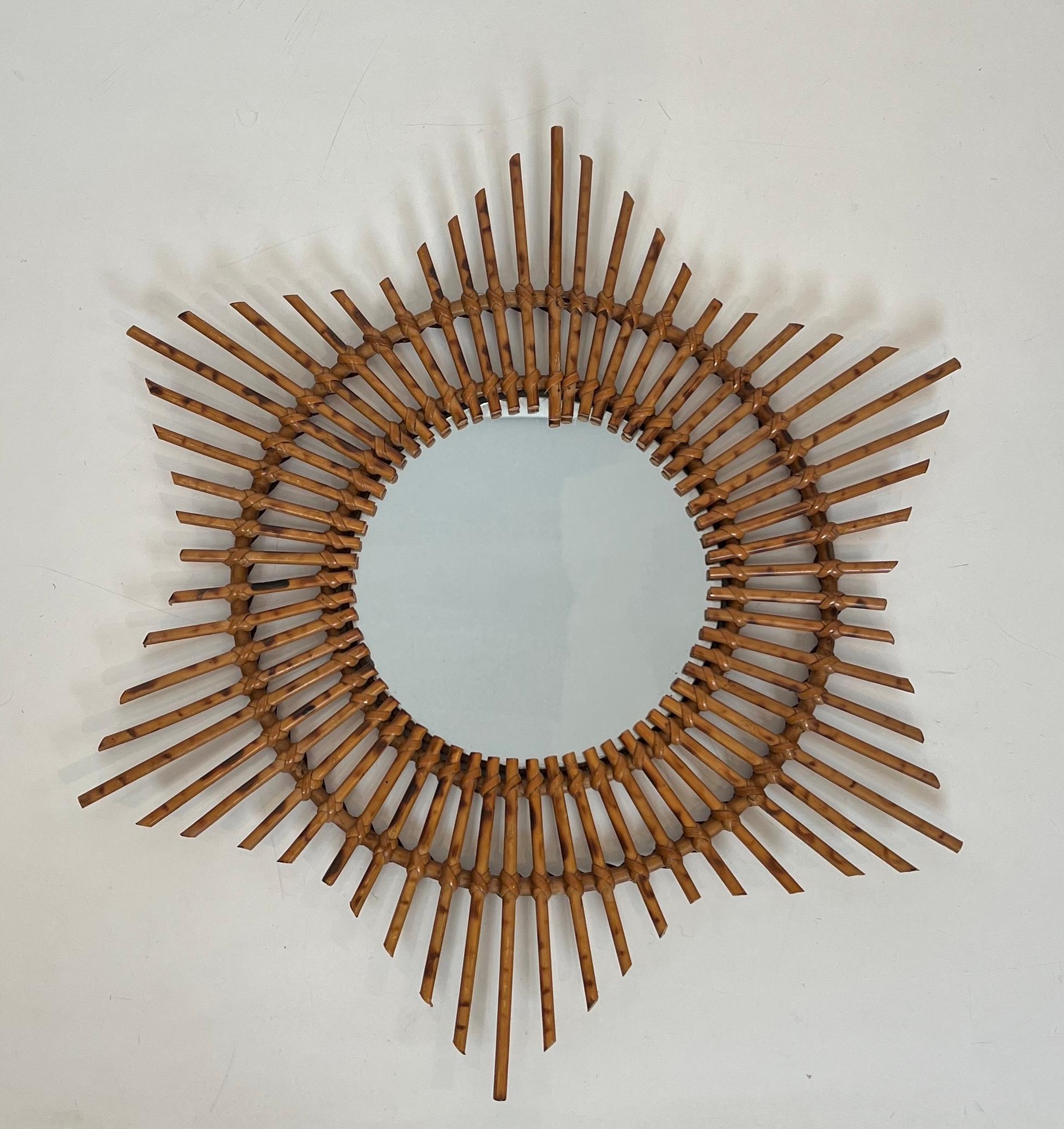 Star Rattan Mirror For Sale 14