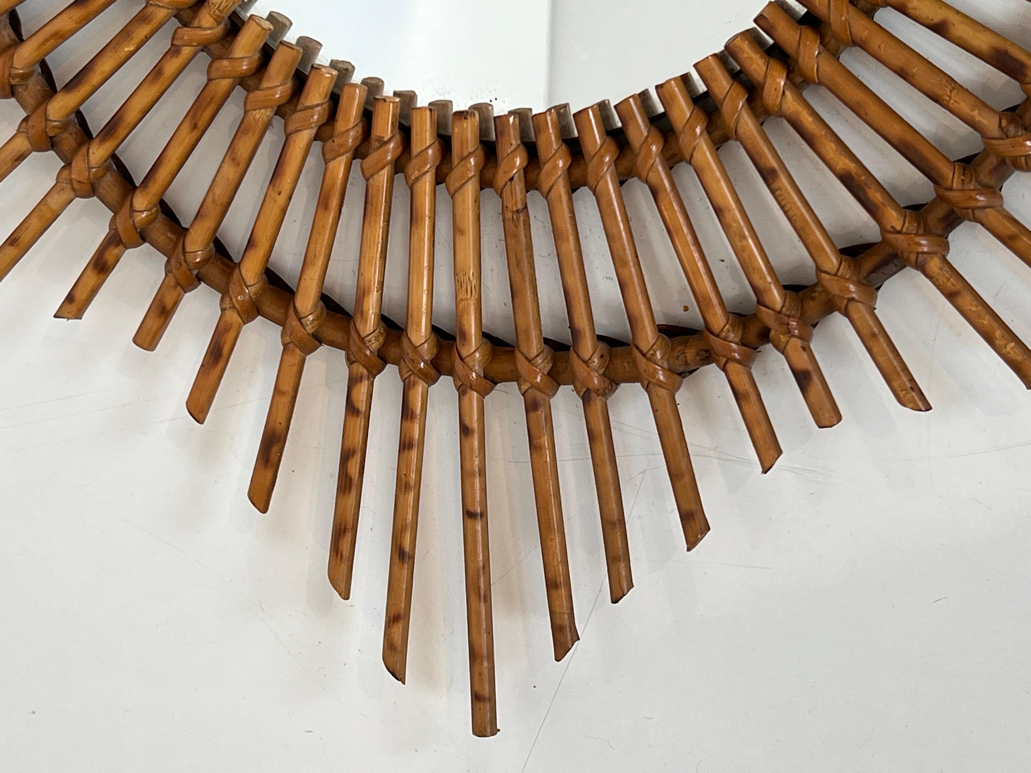Star Rattan Mirror For Sale 1