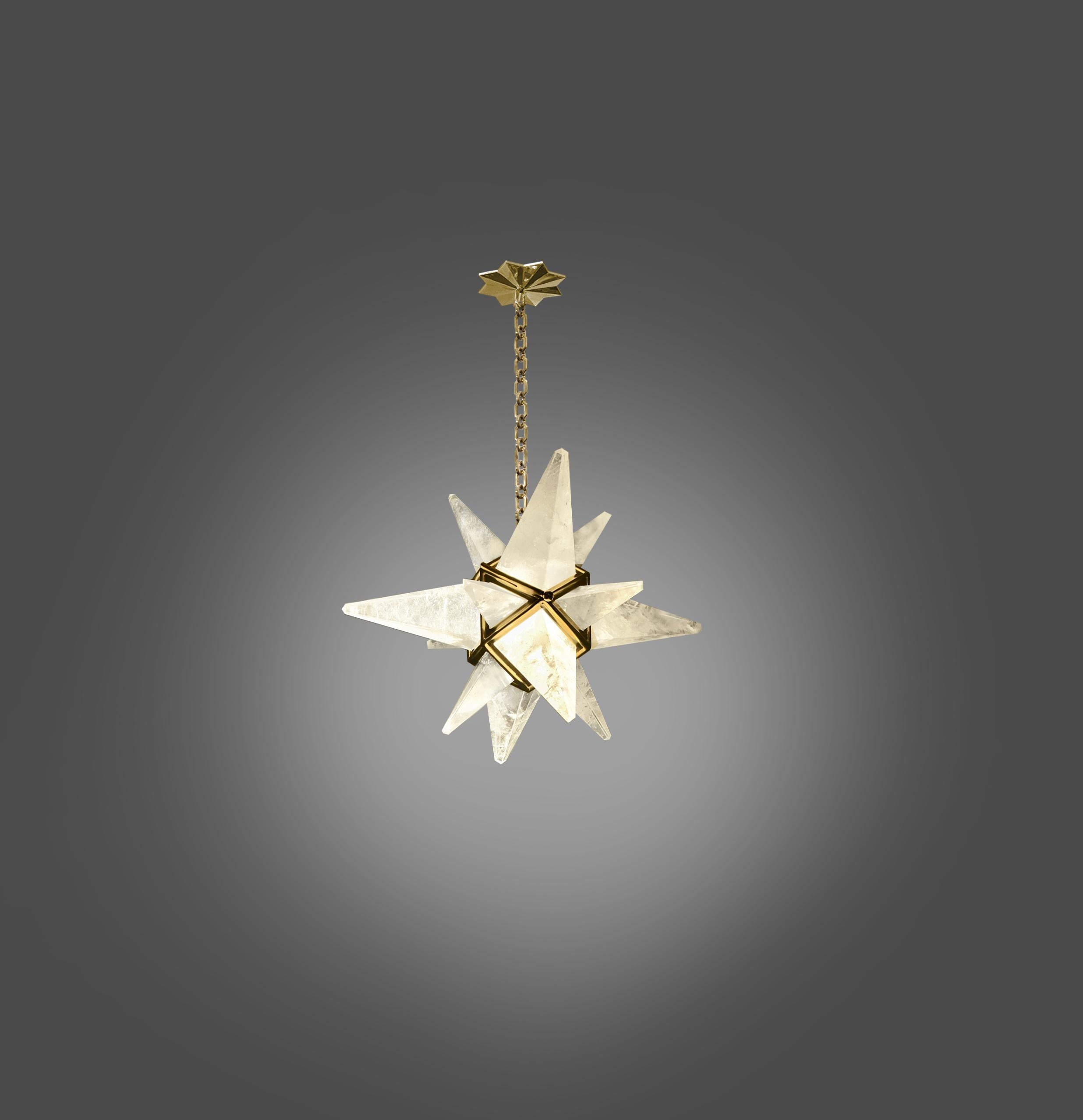 STAR18 Stern-Bergkristall-Kronleuchter von Phoenix im Zustand „Hervorragend“ im Angebot in New York, NY