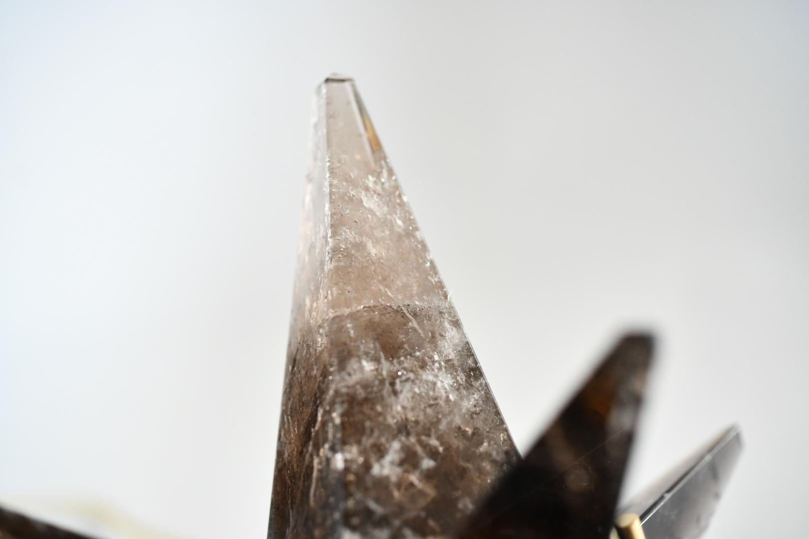 Lustre Star18 Smoky Star Rock Crystal en cristal de roche par Phoenix en vente 2