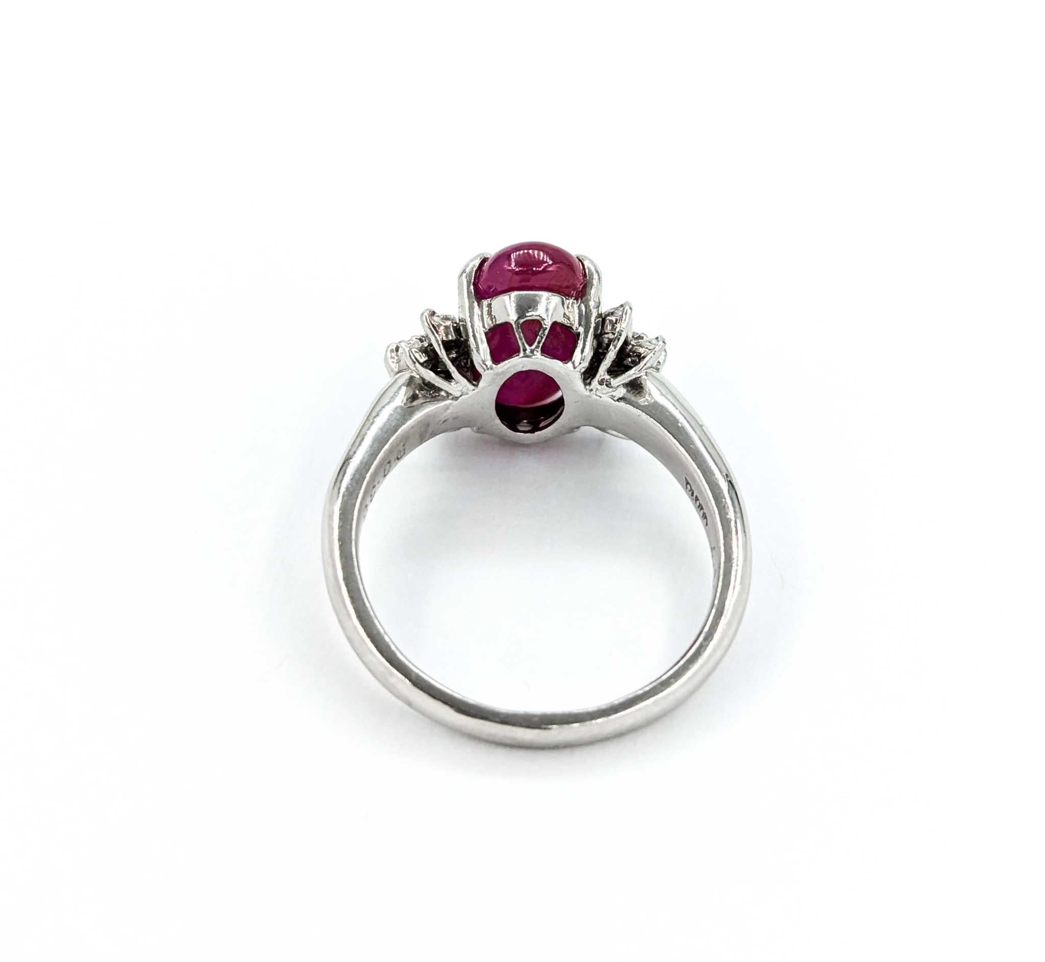 Star Rubin und Diamant Ring in Platin 1