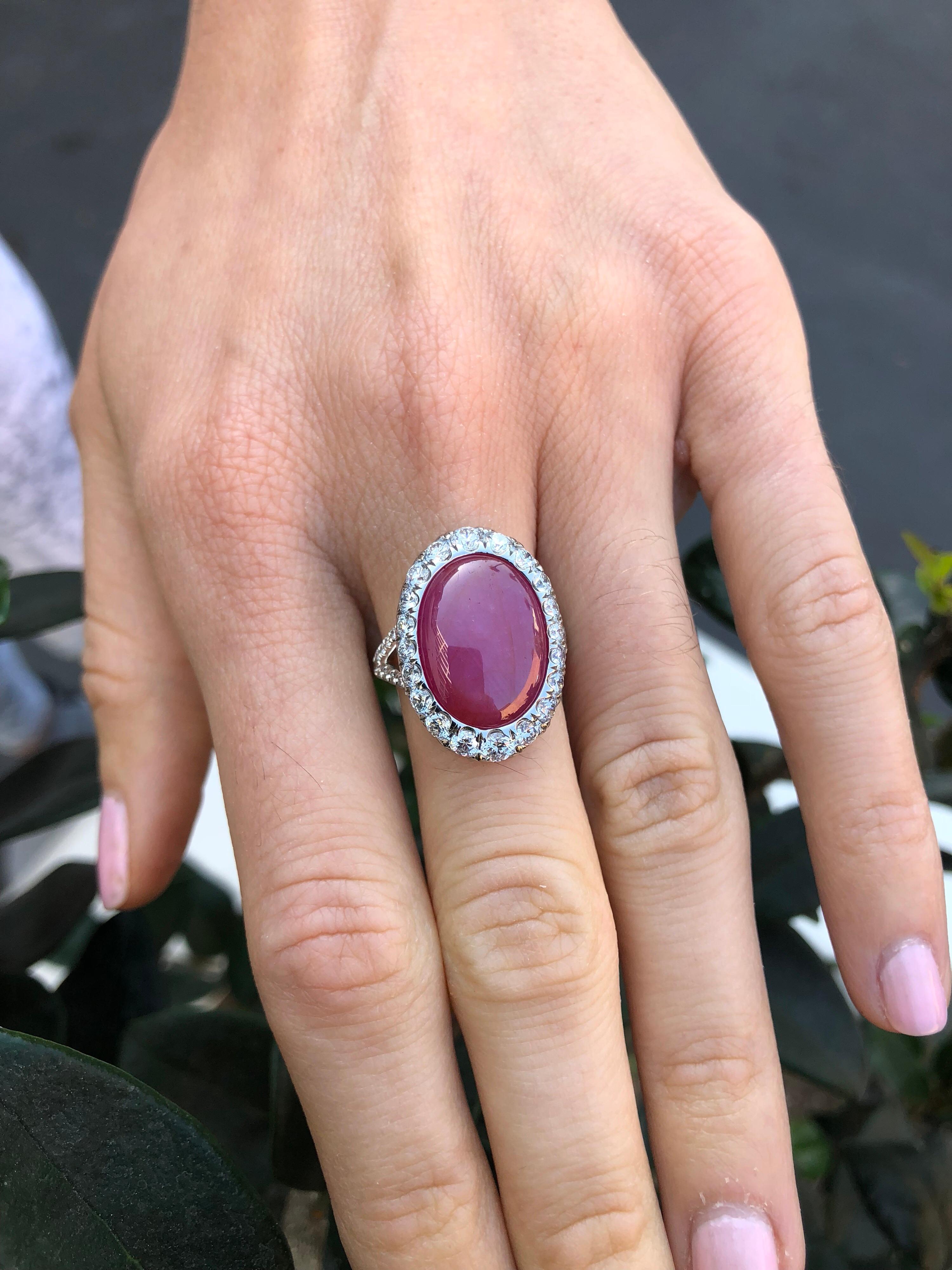 Unheated Star Ruby Ring 9.91 Carat GIA Certified No Heat 3