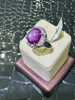Star Ruby ring In Platinum