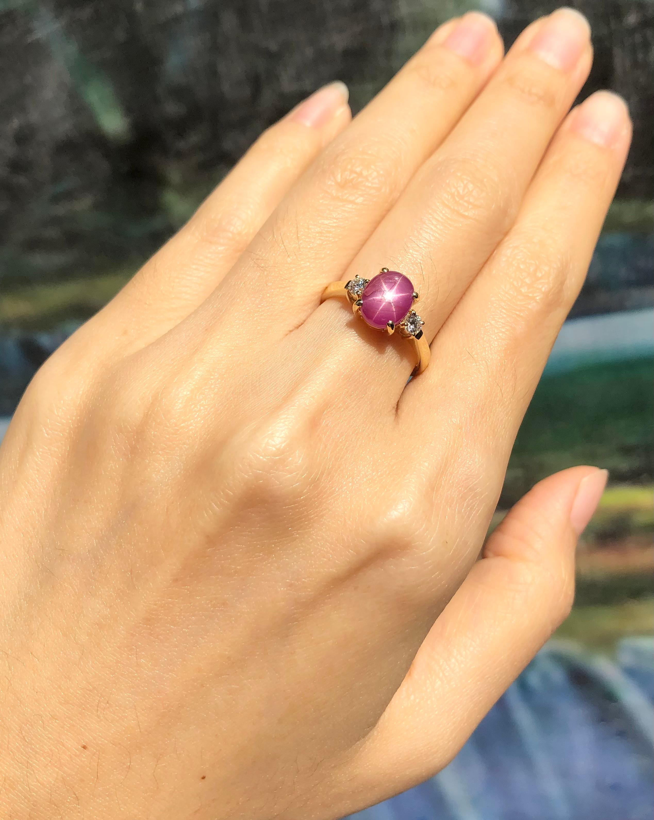star ruby engagement ring