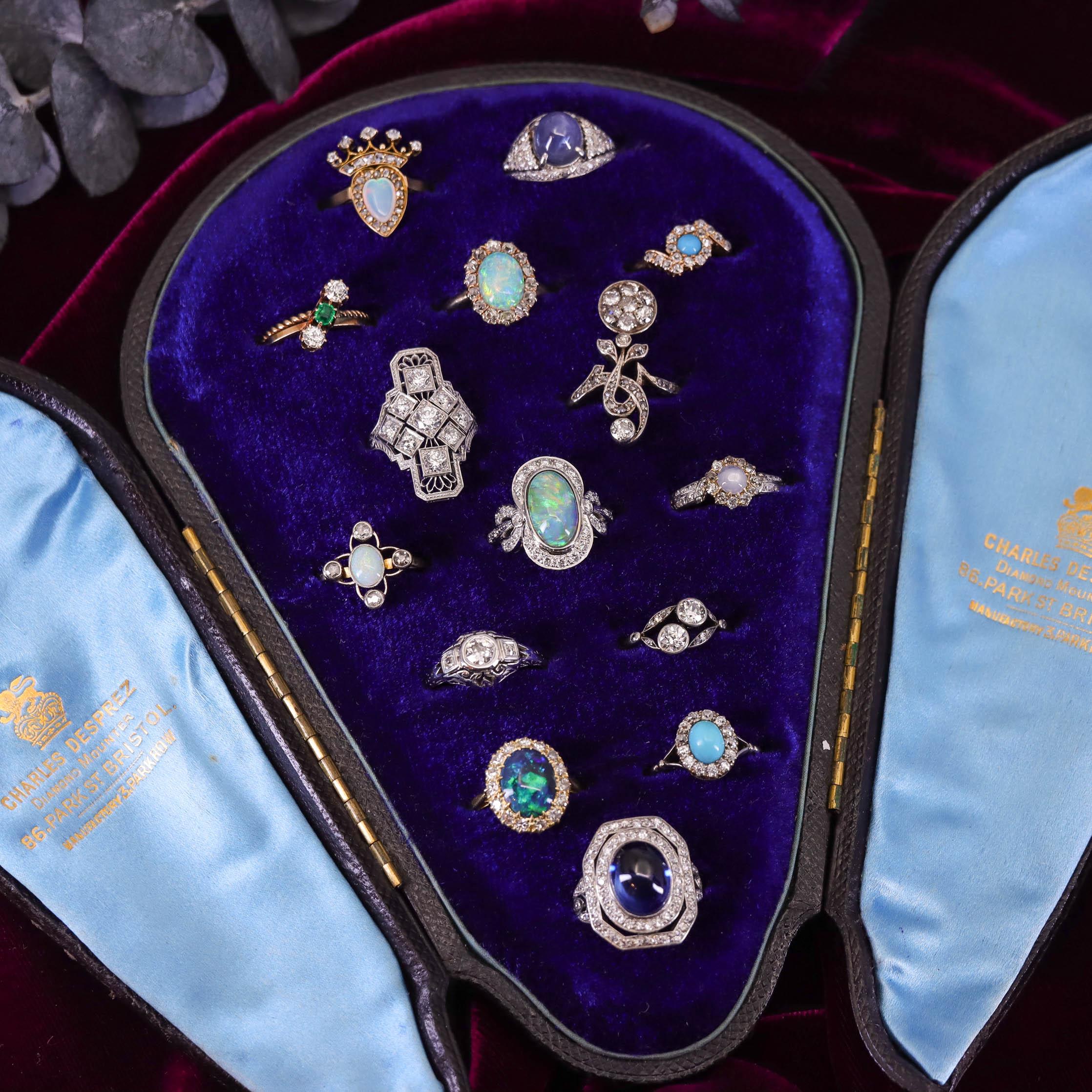 Anello a stella con zaffiro e diamante in vendita 4