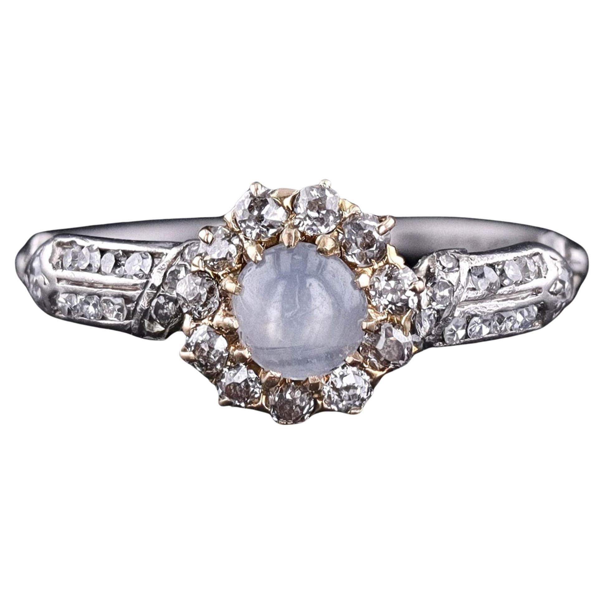 Anello a stella con zaffiro e diamante