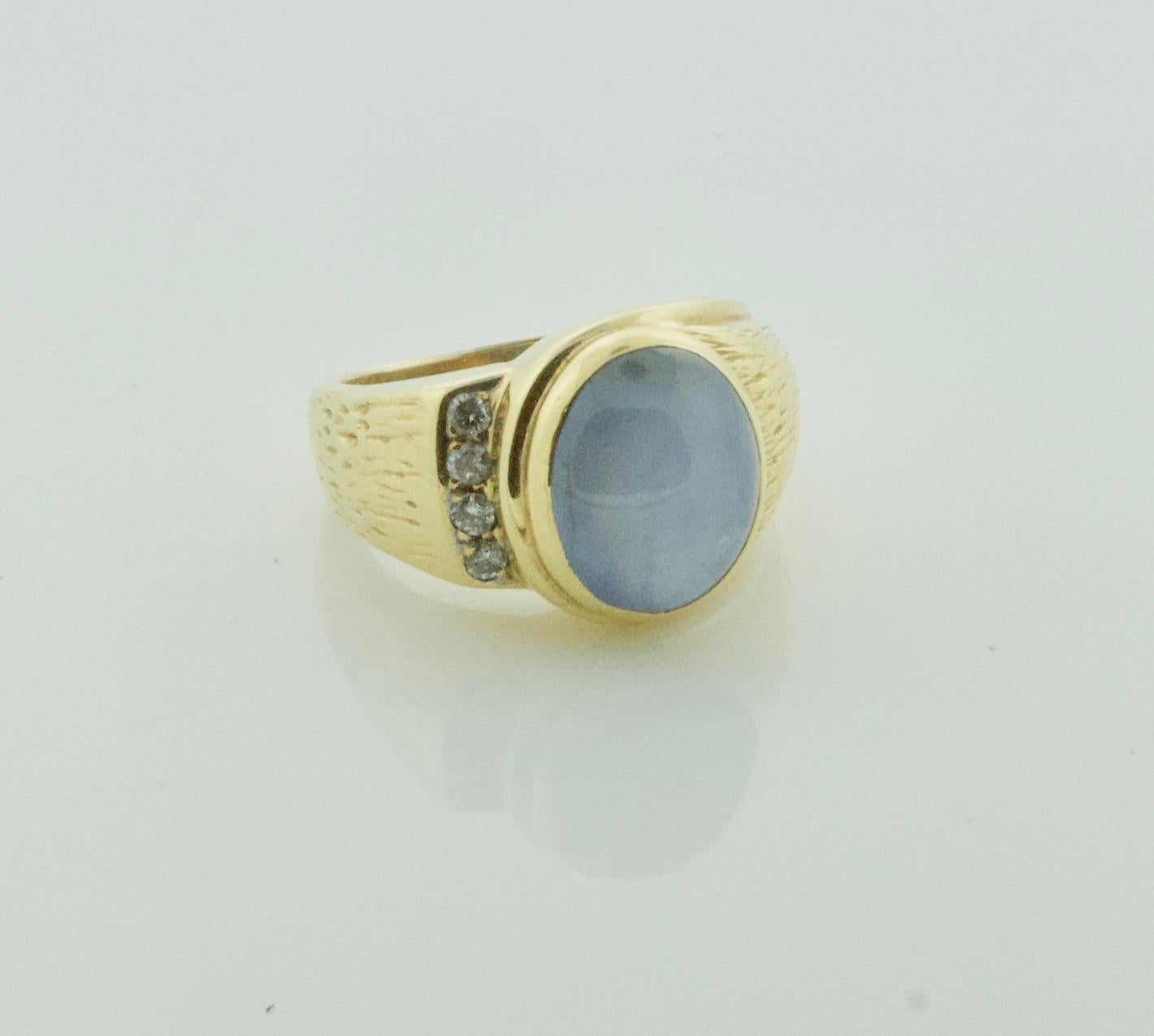 Star Sapphire and Diamond Pinky Ring, circa 1950s at 1stDibs | star ...