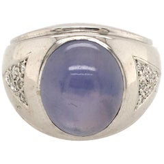 Vintage Star Sapphire and Diamond Ring