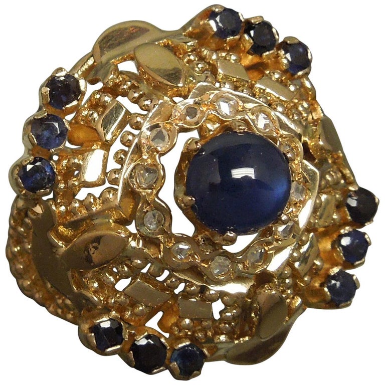 Sapphire Bohemian Meditation Ring main image 1