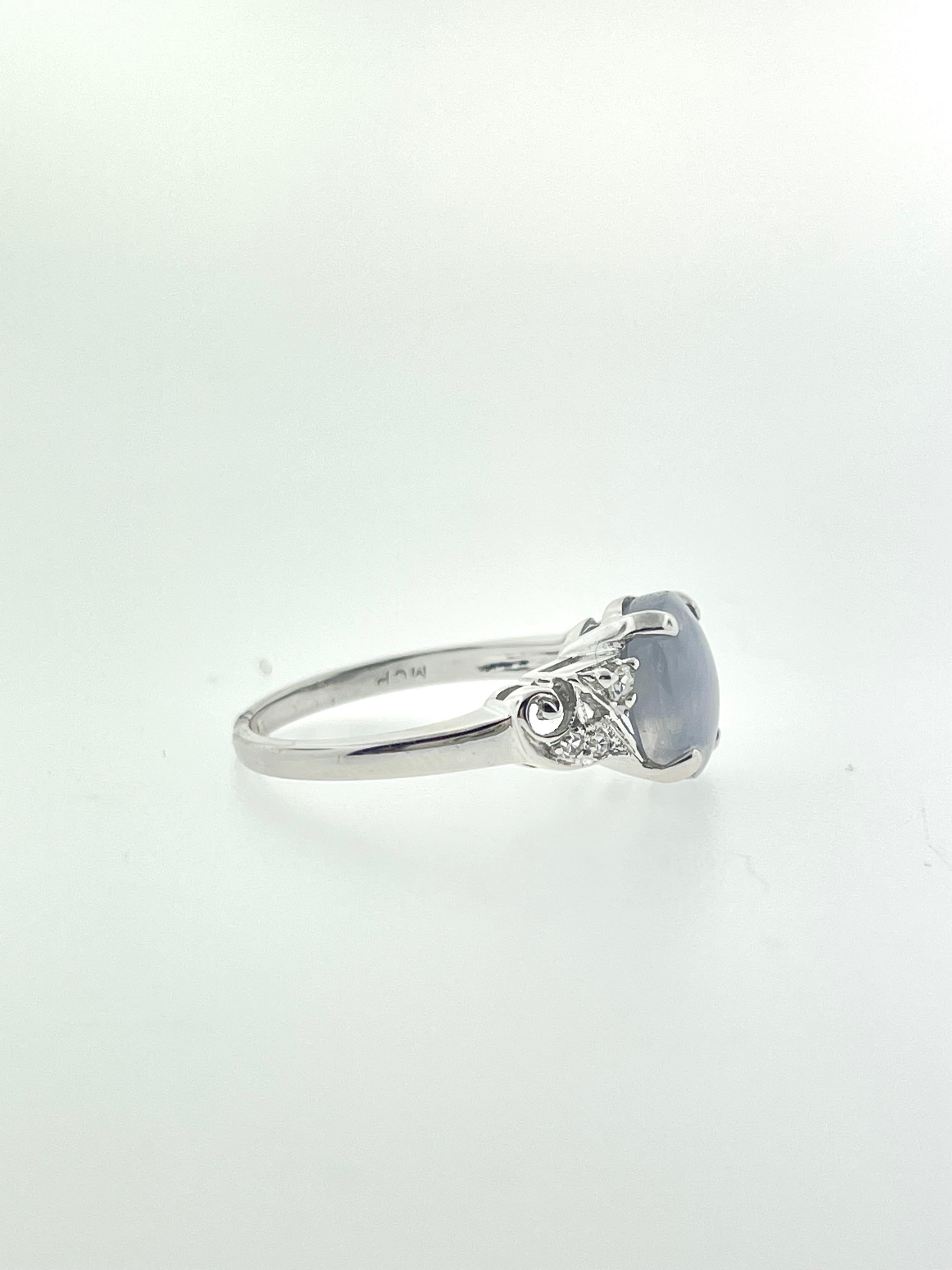 gray star sapphire ring