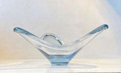 Star Shaped Blue Glass Bowl by Per Lütken for Holmegaard, 1960s