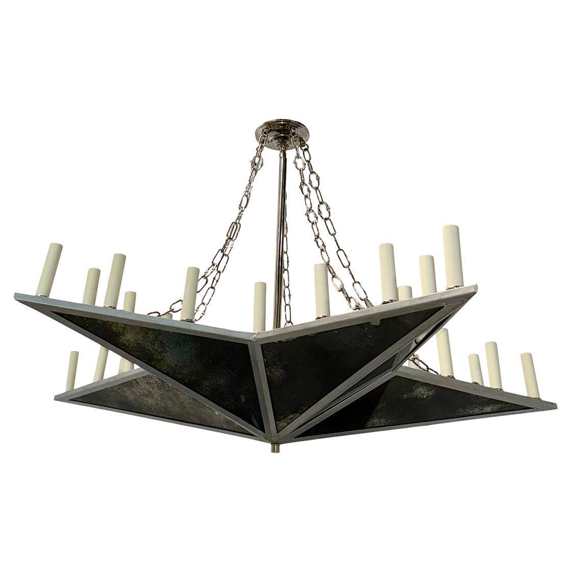 Lampadario a specchio a forma di stella in vendita