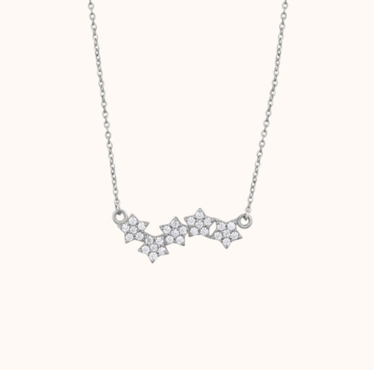 Star Shaped Moissanite Halskette 925 Sterling Silber Cluster Halskette für Frauen. 1