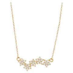 Star Shaped Moissanite Necklace 925 Sterling Silver Cluster Necklace For Women.