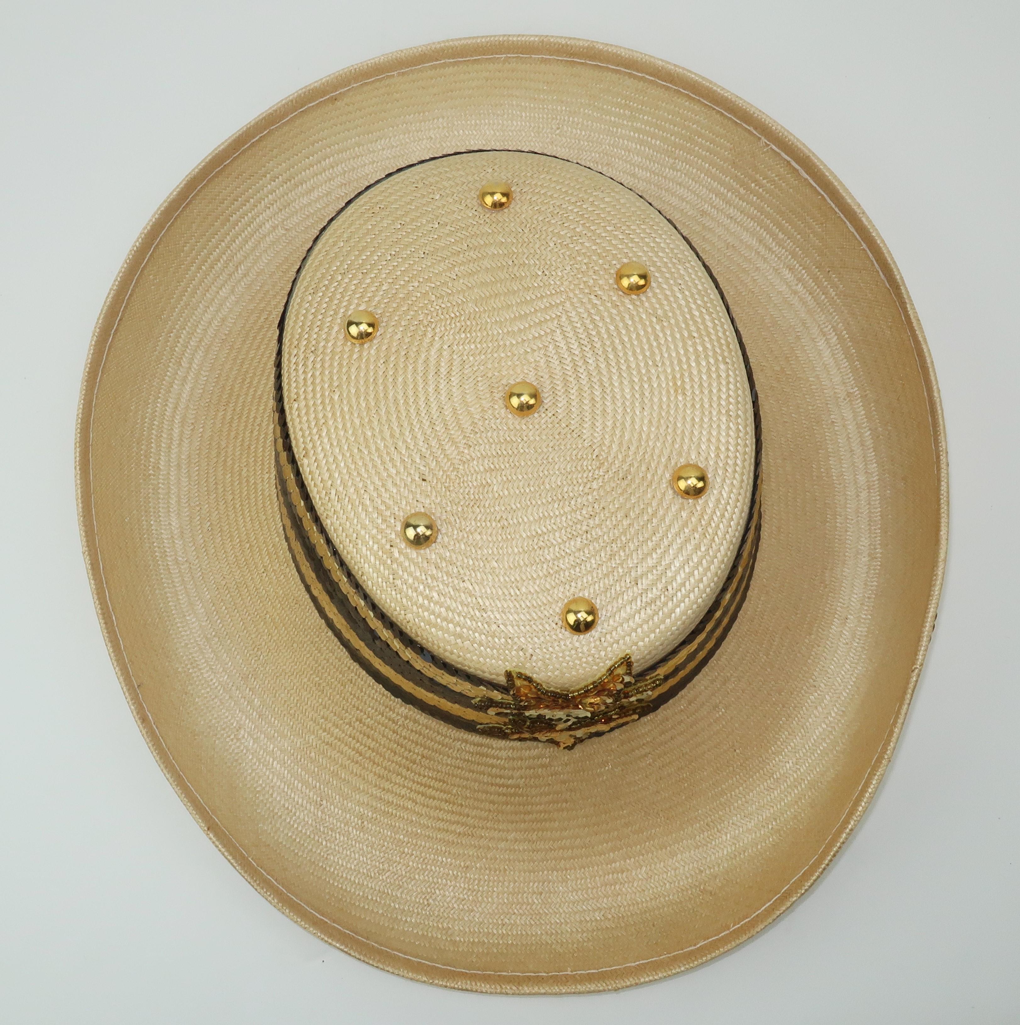 Star Spangled Sequin Straw Hat 5