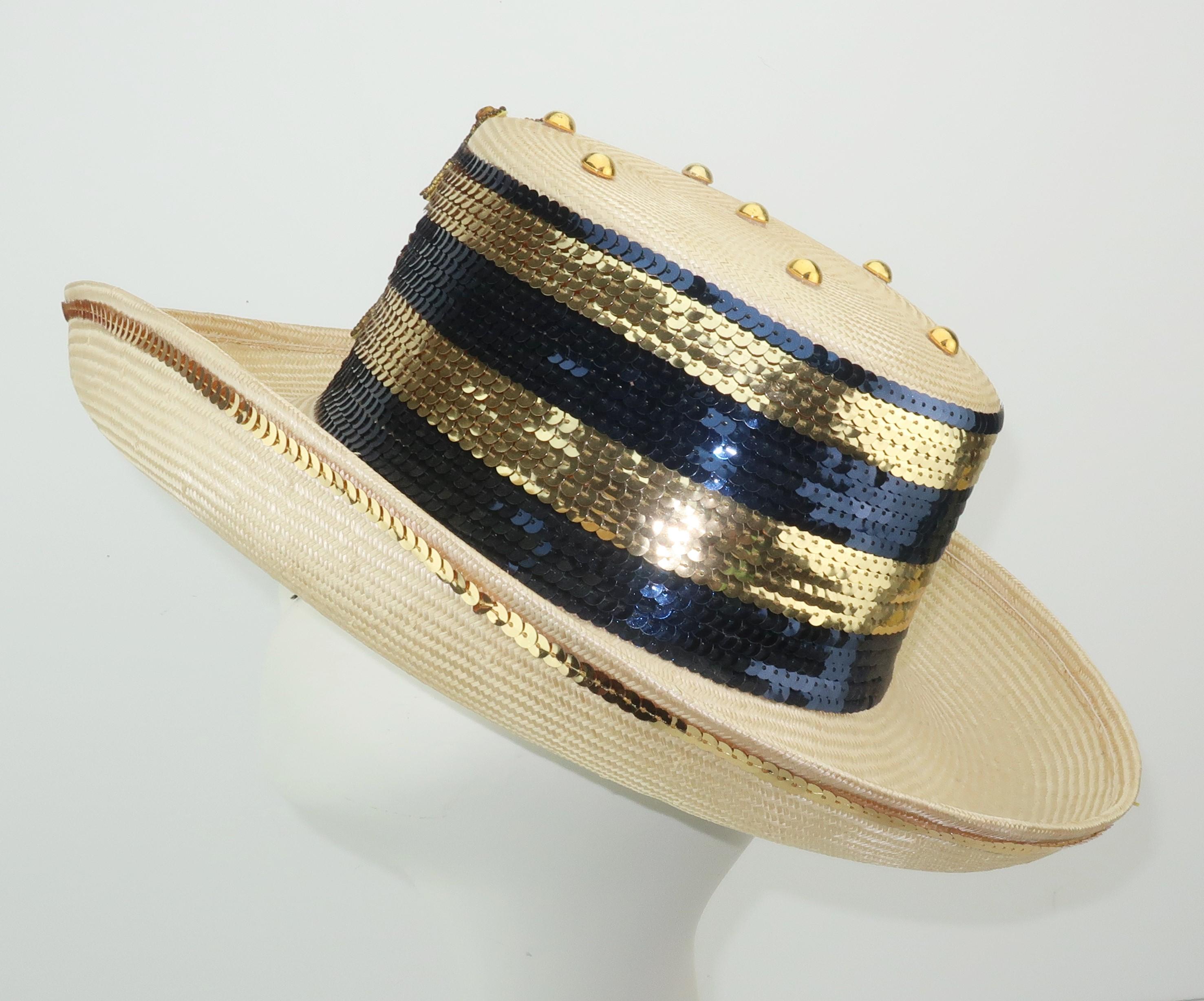 Star Spangled Sequin Straw Hat 2