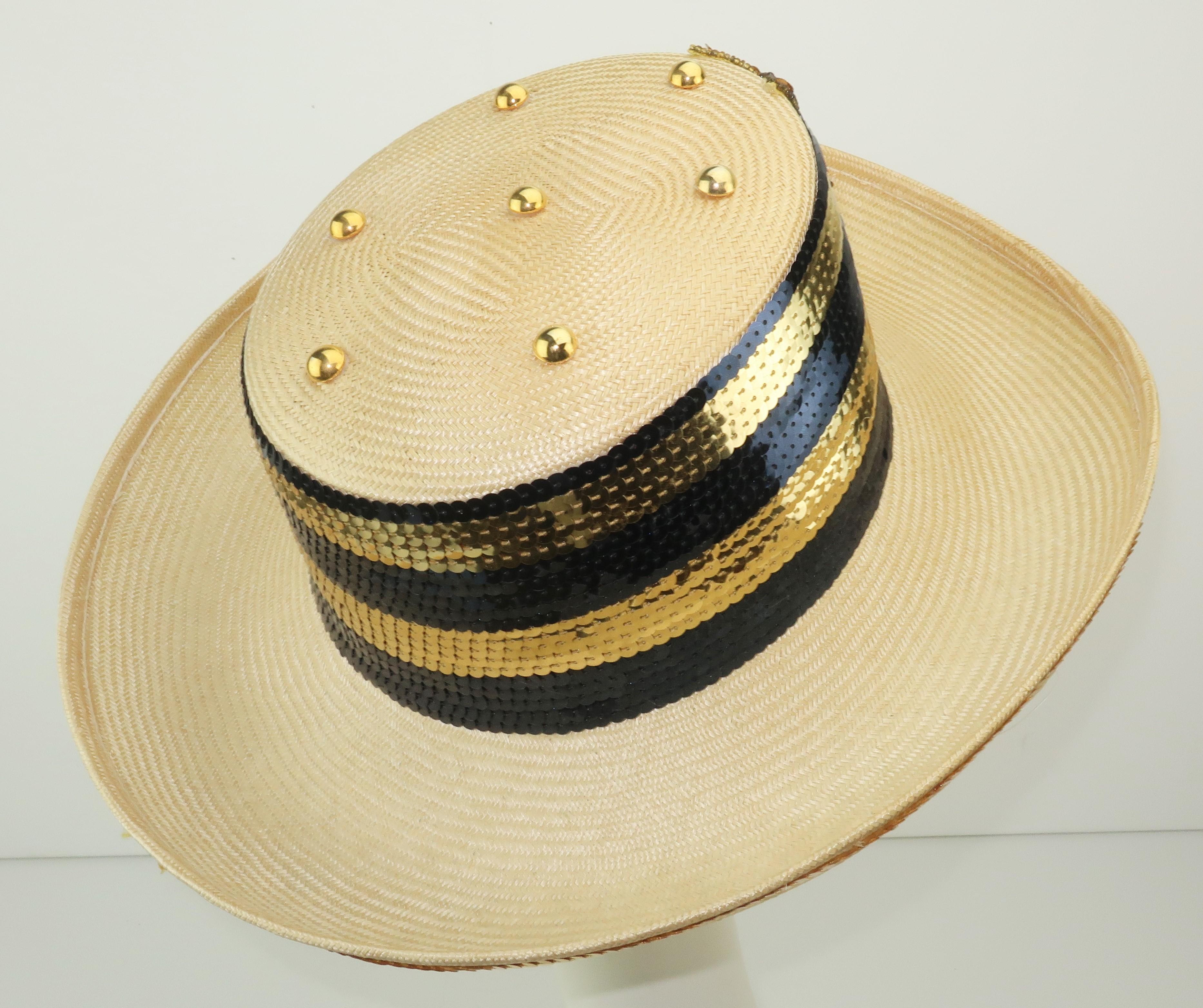 Star Spangled Sequin Straw Hat 3