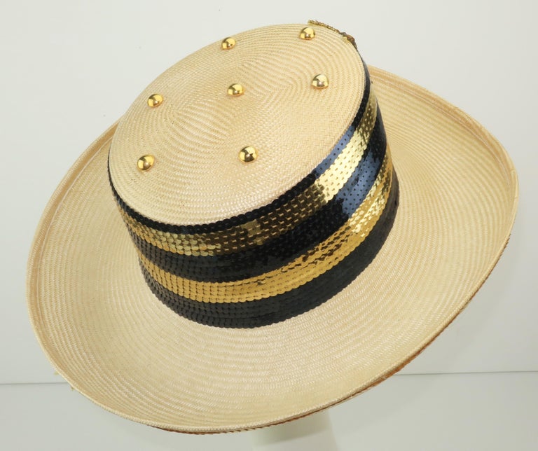 Star Spangled Sequin Straw Hat For Sale 4
