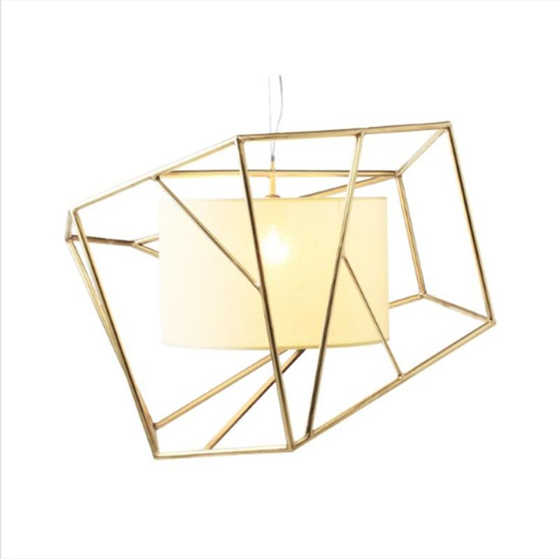 Contemporary Art Deco Inspired Star Pendant Lamp Brass For Sale