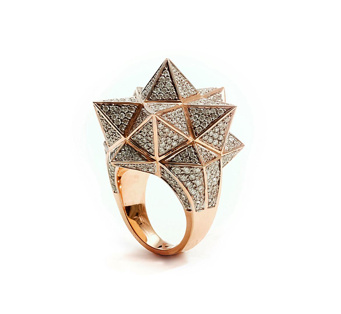 Star Tetra Diamond Ring For Sale 3