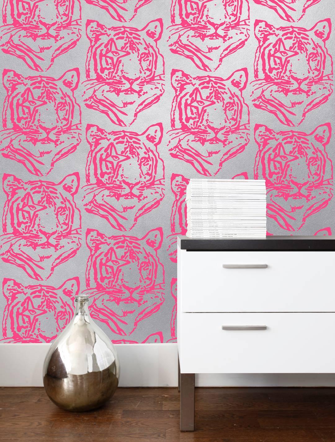 This beautiful star tiger wallpaper, a collaboration with Finnish designer Paola Suhonen of Ivana Helsinki, is the perfect décor for your home or business.
 
Samples are available for $18 including US shipping, please message us to purchase. 